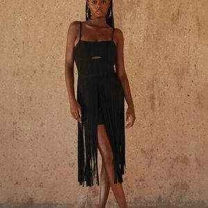 Herve Leger x Forever 21 Fringe Cutout Dress
